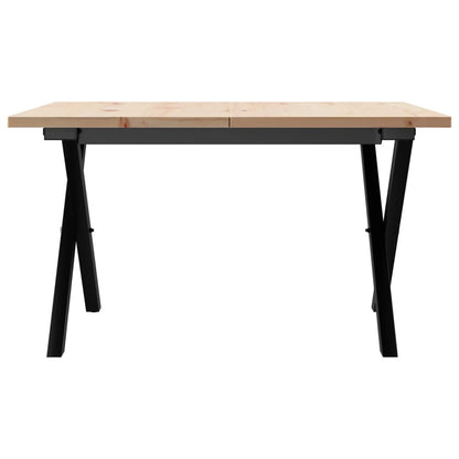 Coffee Table X-Frame 60x60x40 cm Solid Wood Pine and Steel