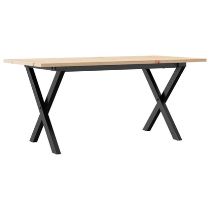 Coffee Table X-Frame 90x40x45 cm Solid Wood Pine and Steel