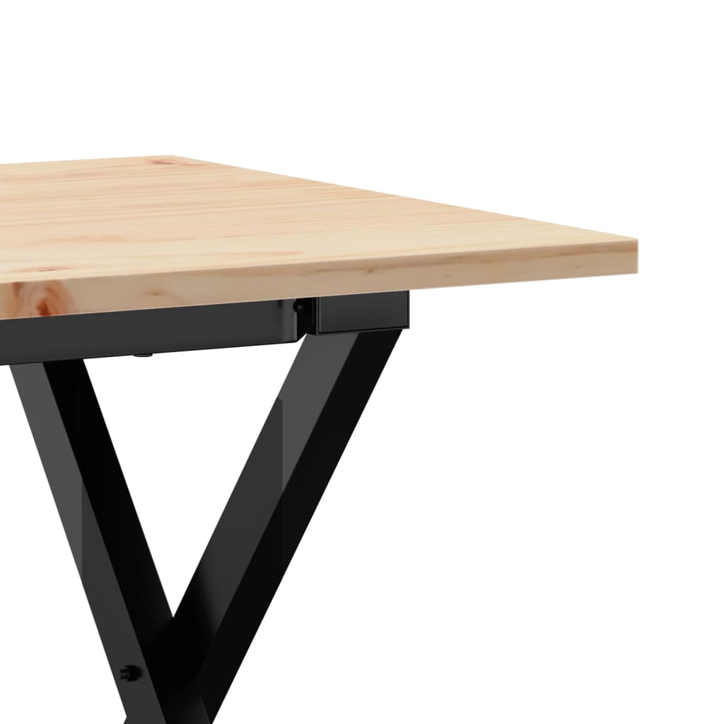 Coffee Table X-Frame 90x40x45 cm Solid Wood Pine and Steel