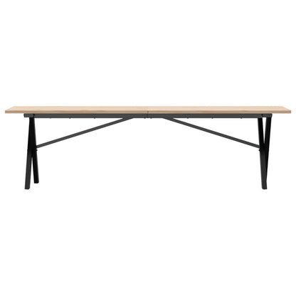 Coffee Table X-Frame 160x40x45 cm Solid Wood Pine and Steel