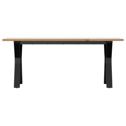 Coffee Table Y-Frame 110x40x45 cm Solid Wood Pine and Steel