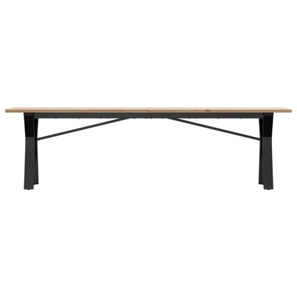 Coffee Table Y-Frame 160x40x45 cm Solid Wood Pine and Steel