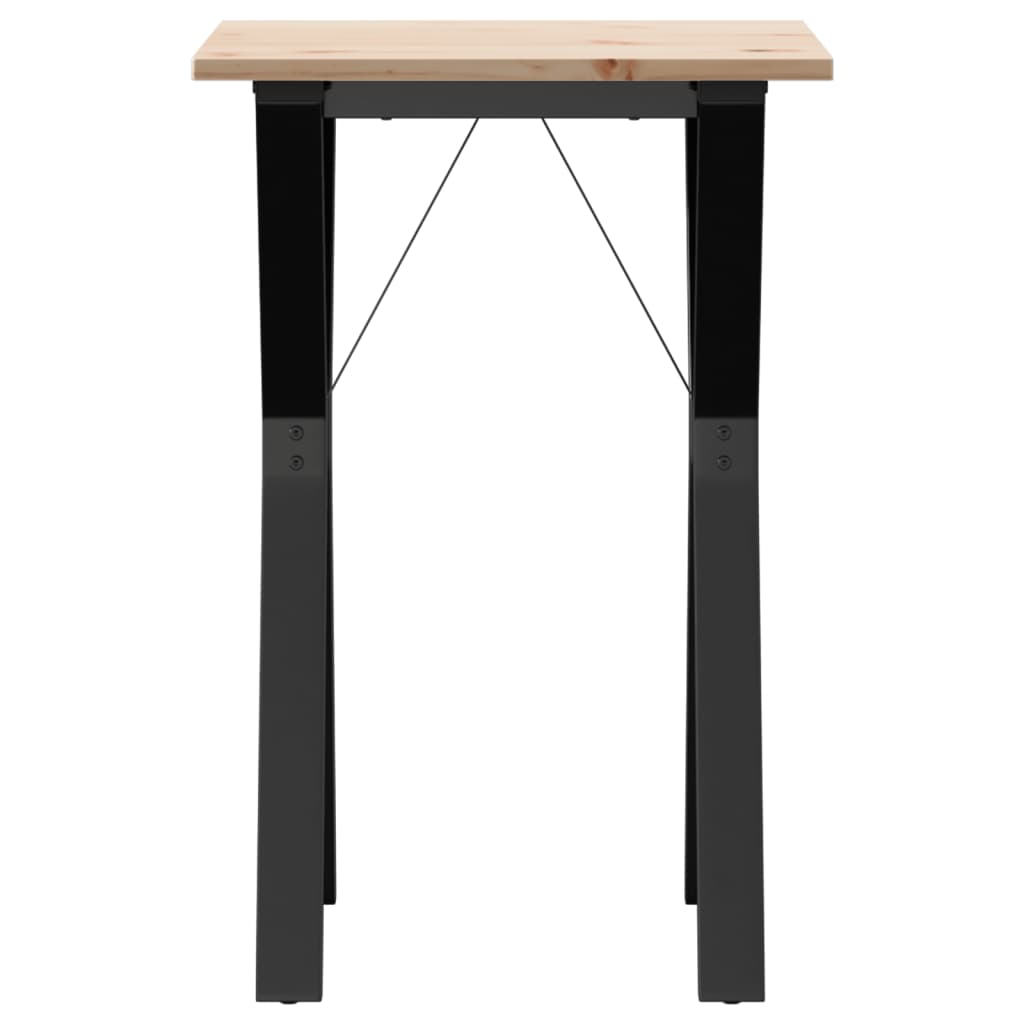 Dining Table Y-Frame 50x50x75 cm Solid Wood Pine and Steel