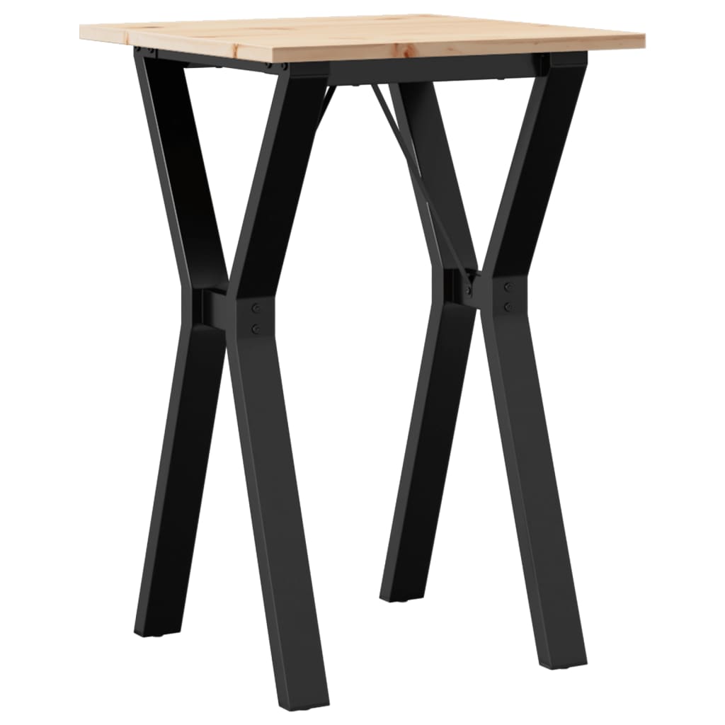 Dining Table Y-Frame 50x50x75 cm Solid Wood Pine and Steel