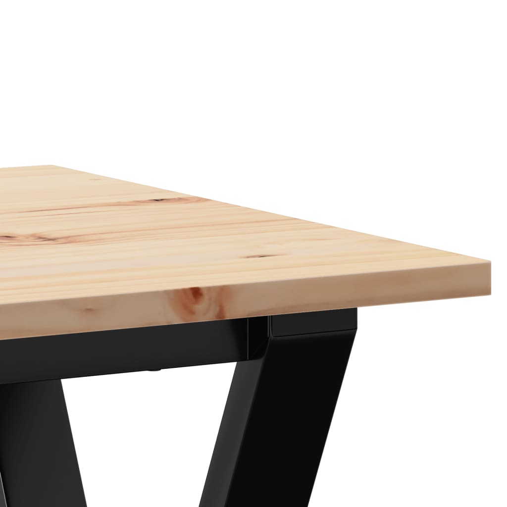 Dining Table Y-Frame 50x50x75 cm Solid Wood Pine and Steel