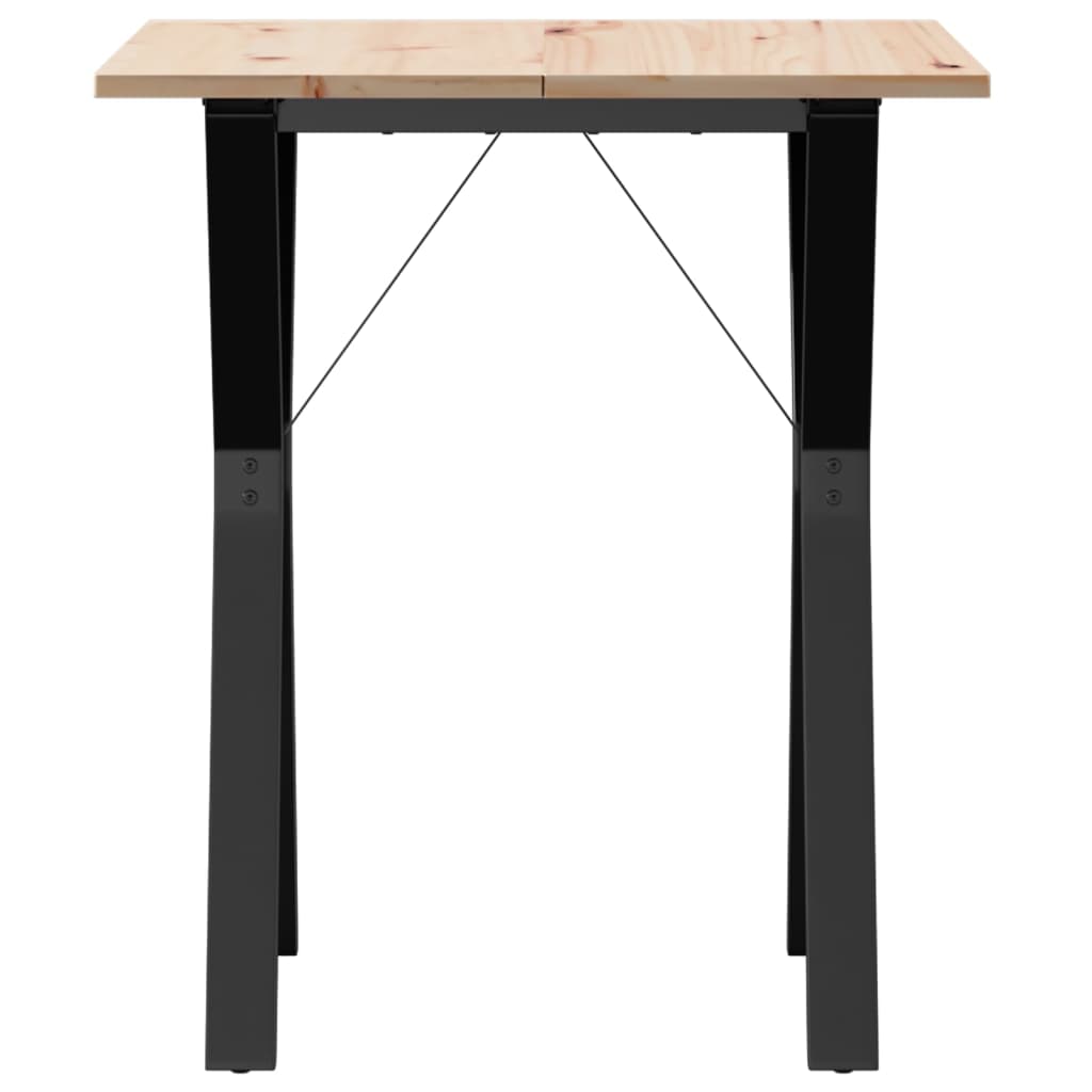 Dining Table Y-Frame 60x60x75 cm Solid Wood Pine and Steel