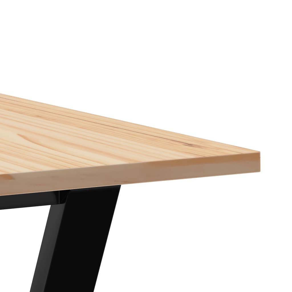 Dining Table Y-Frame 60x60x75 cm Solid Wood Pine and Steel