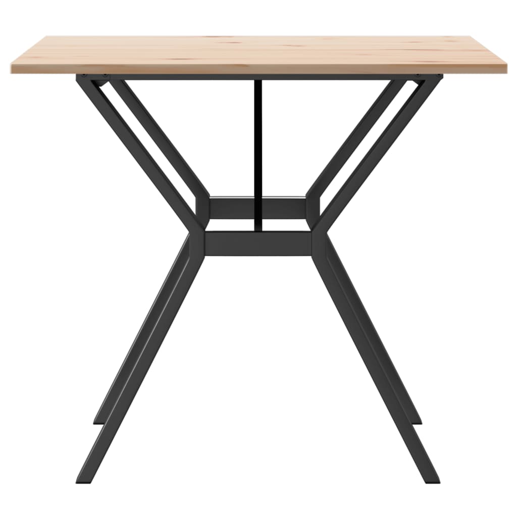 Dining Table Y-Frame 90x90x75 cm Solid Wood Pine and Steel