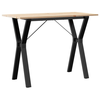 Dining Table Y-Frame 100x50x75 cm Solid Wood Pine and Steel