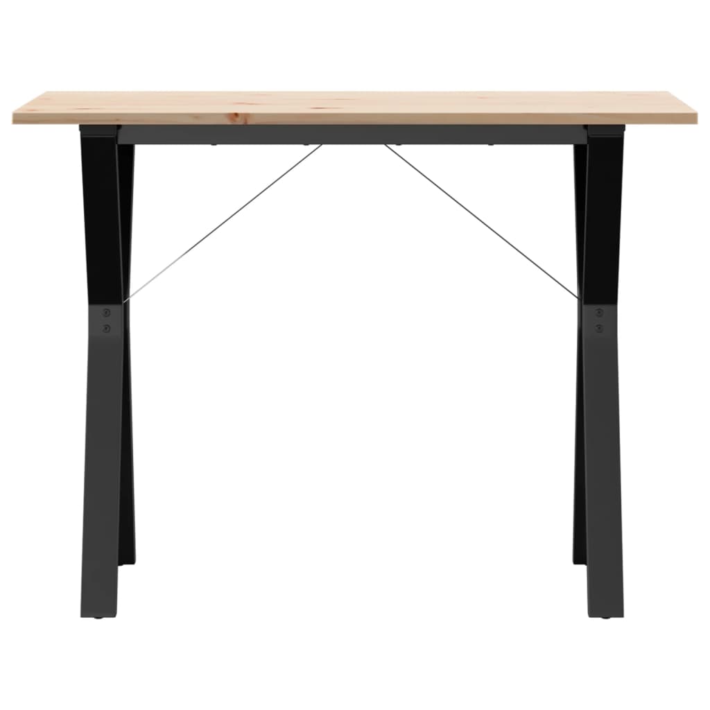 Dining Table Y-Frame 100x50x75 cm Solid Wood Pine and Steel