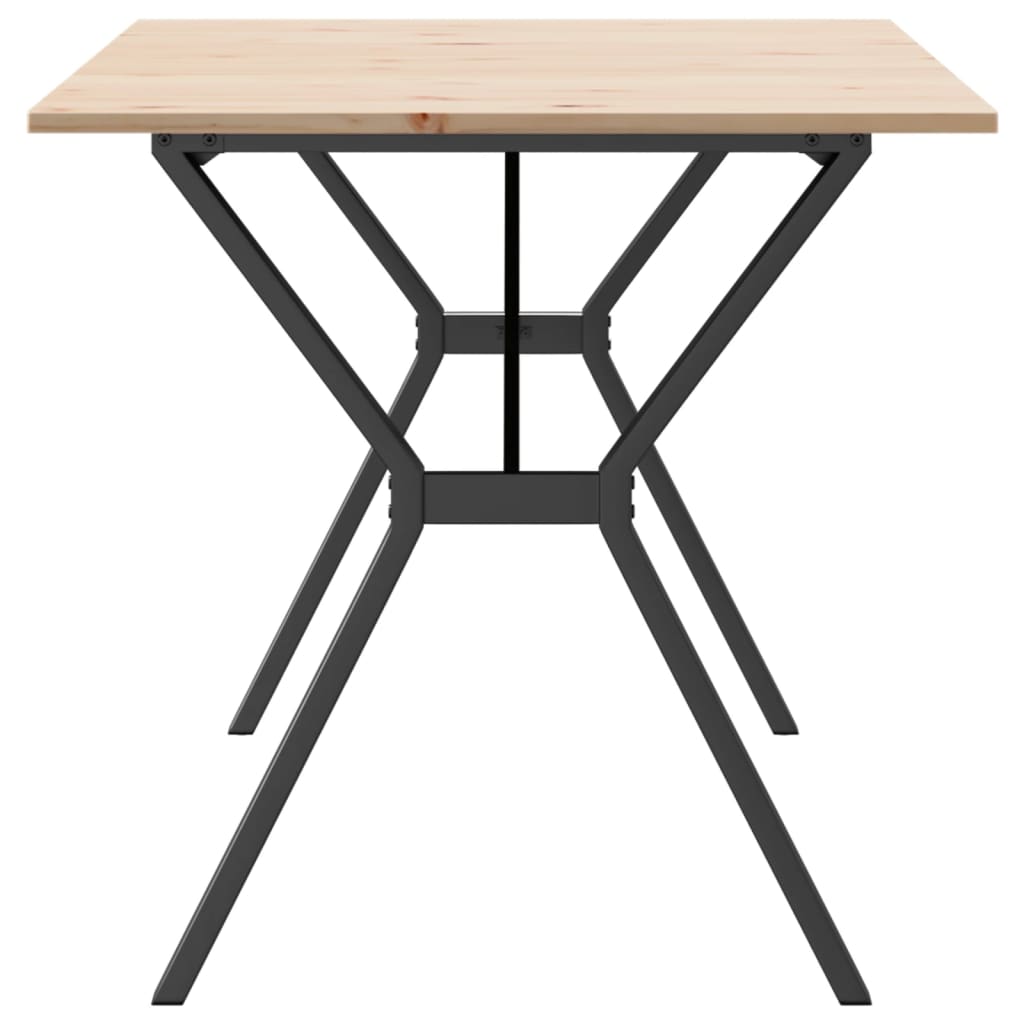 Dining Table Y-Frame 160x80x75 cm Solid Wood Pine and Steel