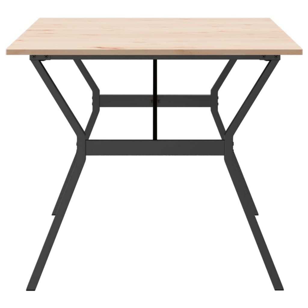 Dining Table Y-Frame 180x90x75 cm Solid Wood Pine and Steel