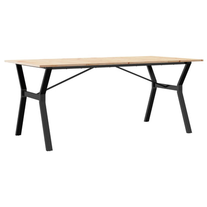 Dining Table Y-Frame 180x90x75 cm Solid Wood Pine and Steel