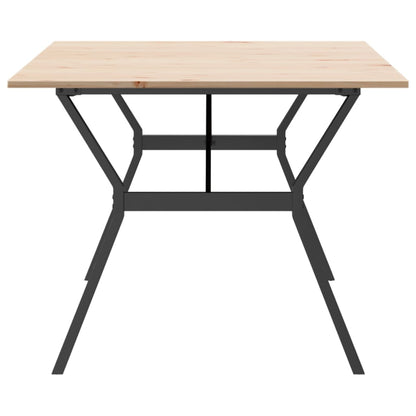 Dining Table Y-Frame 200x100x75 cm Solid Wood Pine and Steel