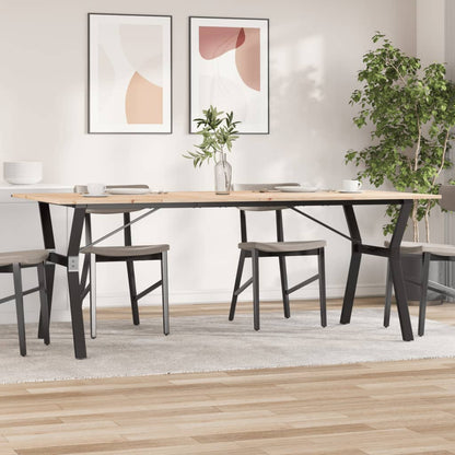 Dining Table Y-Frame 200x100x75 cm Solid Wood Pine and Steel