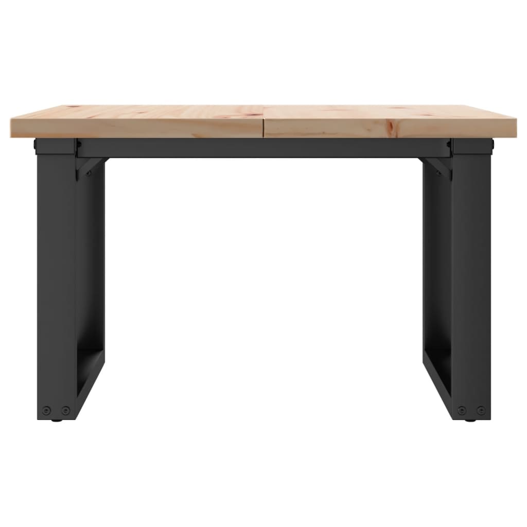 Coffee Table O-Frame 70x70x40.5 cm Solid Wood Pine and Steel