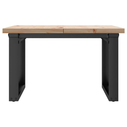 Coffee Table O-Frame 70x70x40.5 cm Solid Wood Pine and Steel