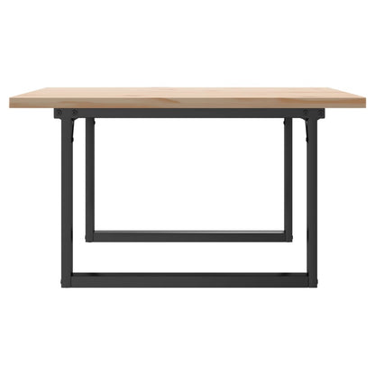 Coffee Table O-Frame 90x90x45.5 cm Solid Wood Pine and Steel