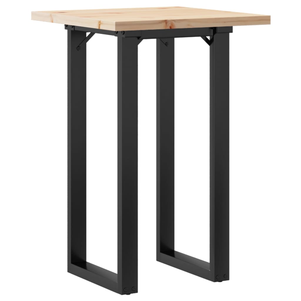 Dining Table O-Frame 50x50x75.5 cm Solid Wood Pine and Steel