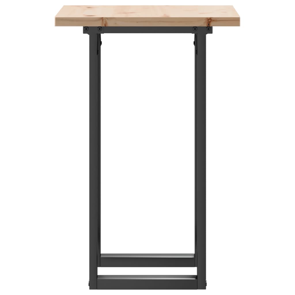 Dining Table O-Frame 50x50x75.5 cm Solid Wood Pine and Steel