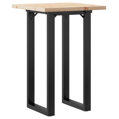 Dining Table O-Frame 50x50x75.5 cm Solid Wood Pine and Steel