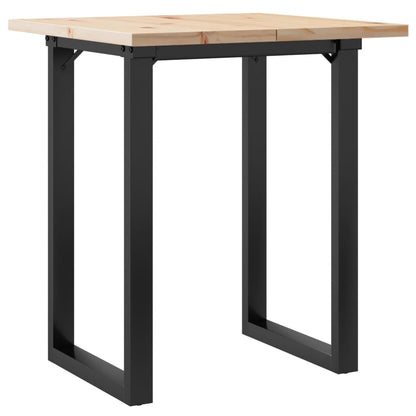 Dining Table O-Frame 70x70x75.5 cm Solid Wood Pine and Steel