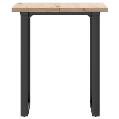 Dining Table O-Frame 70x70x75.5 cm Solid Wood Pine and Steel