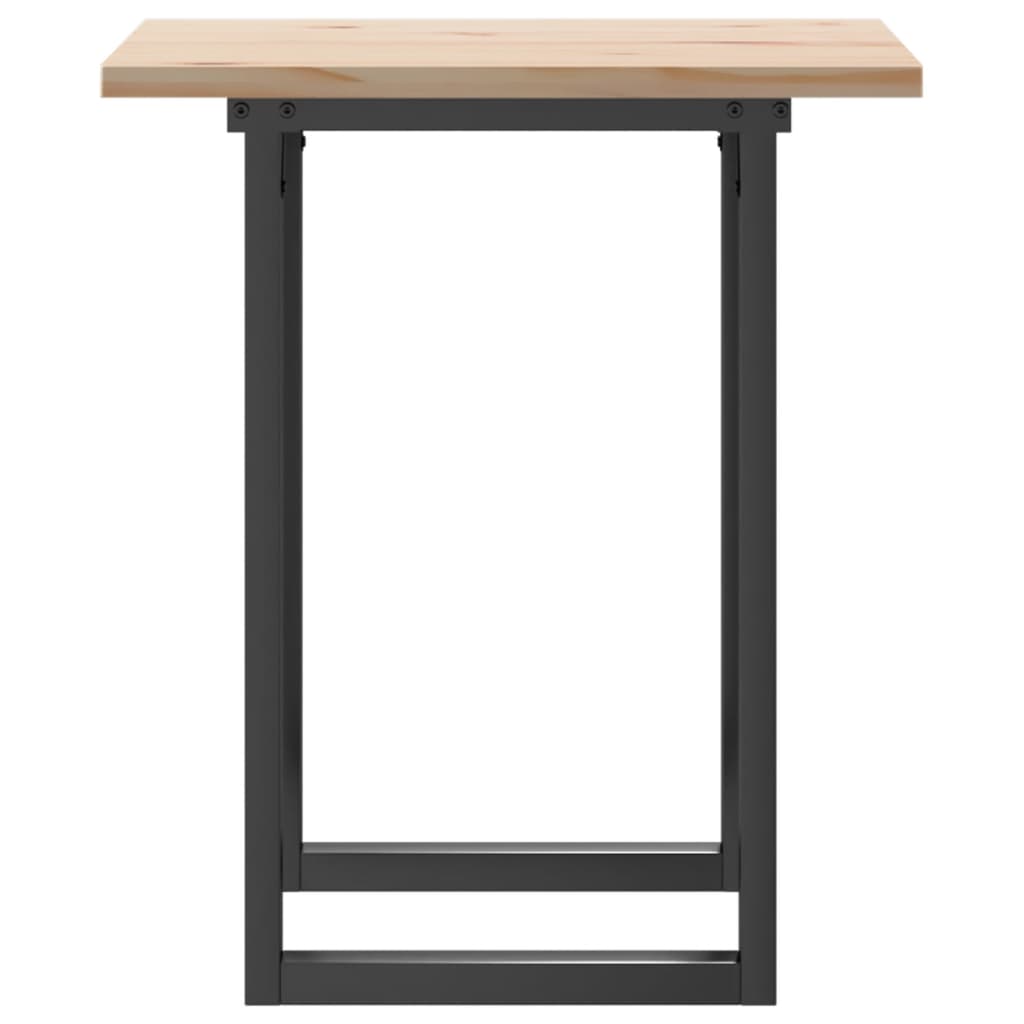 Dining Table O-Frame 70x70x75.5 cm Solid Wood Pine and Steel