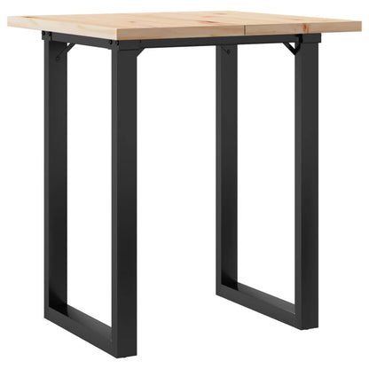 Dining Table O-Frame 70x70x75.5 cm Solid Wood Pine and Steel