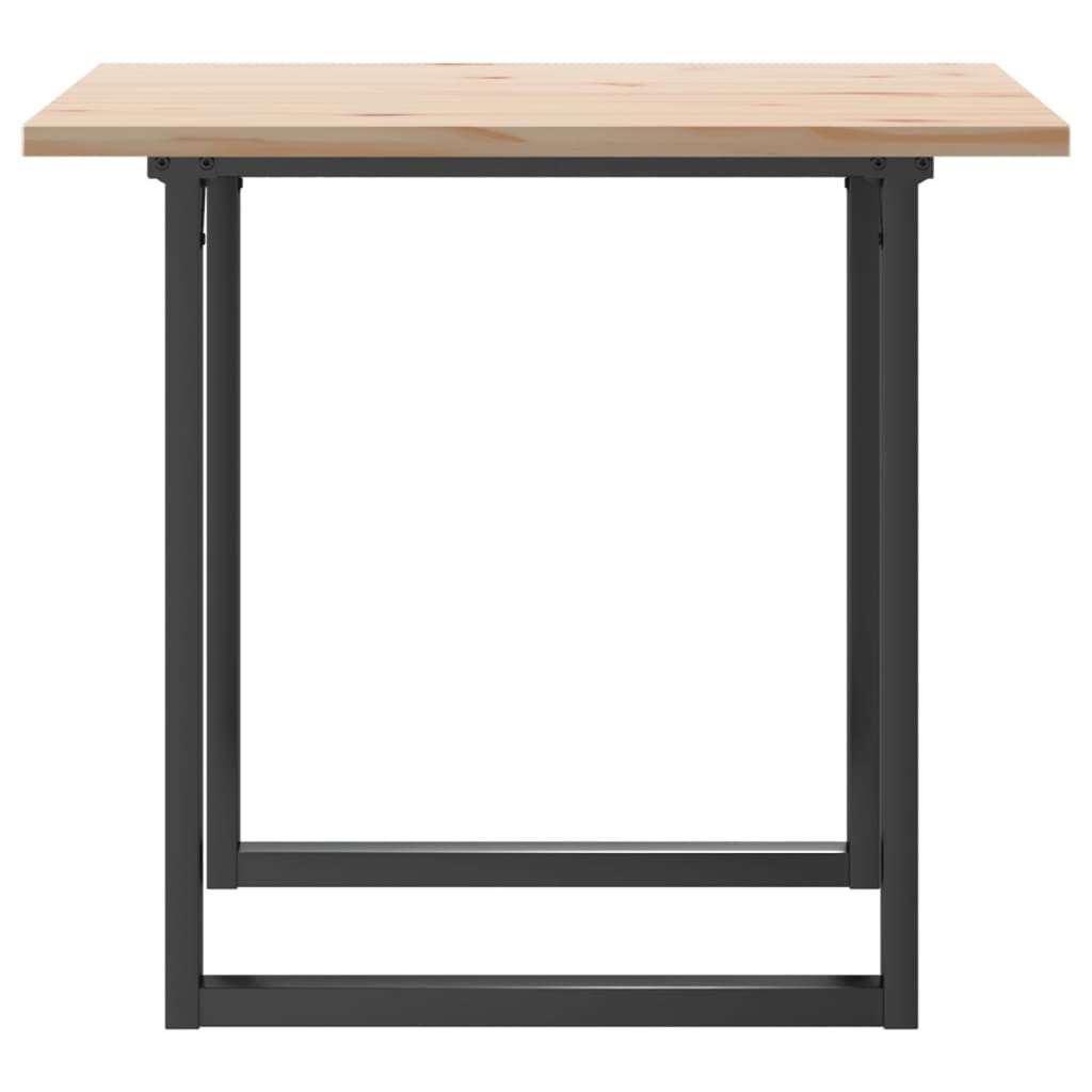 Dining Table O-Frame 80x80x75.5 cm Solid Wood Pine and Steel