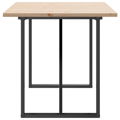 Dining Table O-Frame 140x80x75.5 cm Solid Wood Pine and Steel