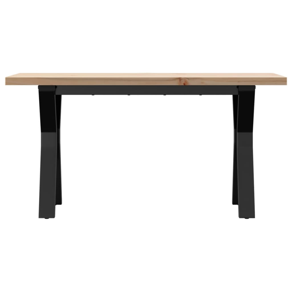 Coffee Table Y-Frame 90x40x45.5 cm Solid Wood Pine and Steel