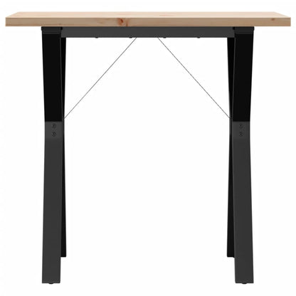 Dining Table Y-Frame 80x50x75.5 cm Solid Wood Pine and Steel