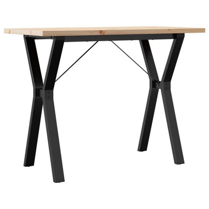 Dining Table Y-Frame 100x50x75.5 cm Solid Wood Pine and Steel