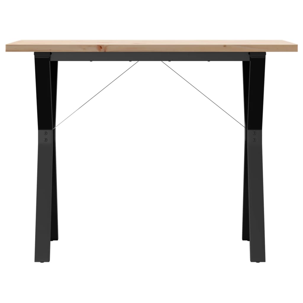 Dining Table Y-Frame 100x50x75.5 cm Solid Wood Pine and Steel