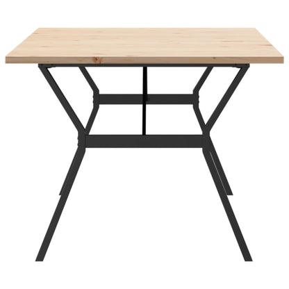 Dining Table Y-Frame 200x100x75.5 cm Solid Wood Pine and Steel