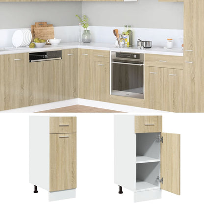 Drawer Bottom Cabinet Sonoma Oak 30x46x81.5 cm Engineered Wood