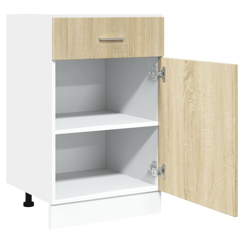 Drawer Bottom Cabinet Sonoma Oak 50x46x81.5 cm Engineered Wood