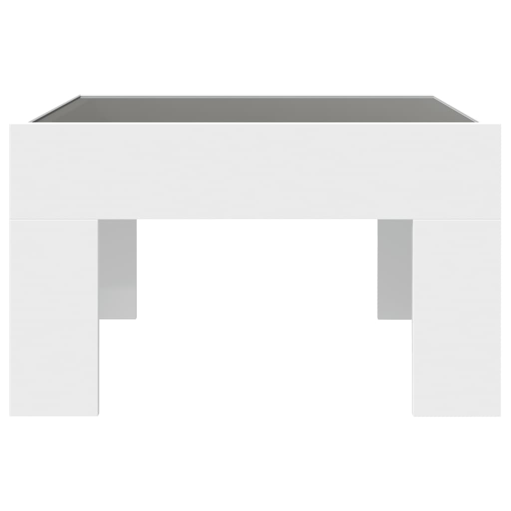 Coffee Table with Infinity LED White 50x50x30 cm