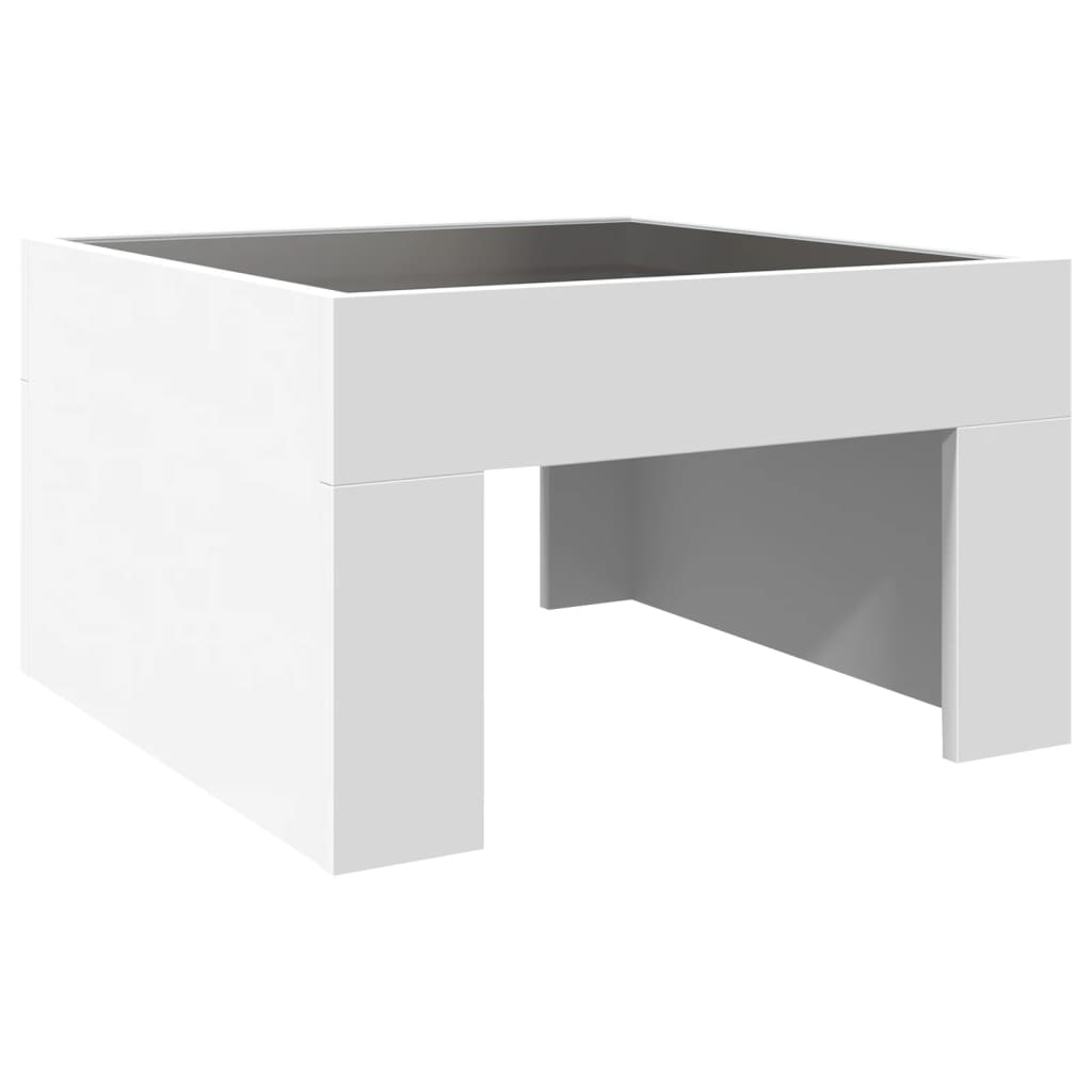 Coffee Table with Infinity LED White 50x50x30 cm