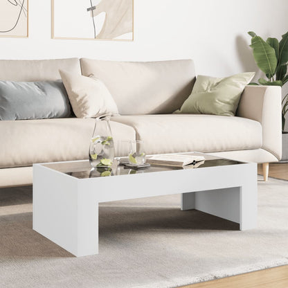 Coffee Table with Infinity LED White 90x50x30 cm