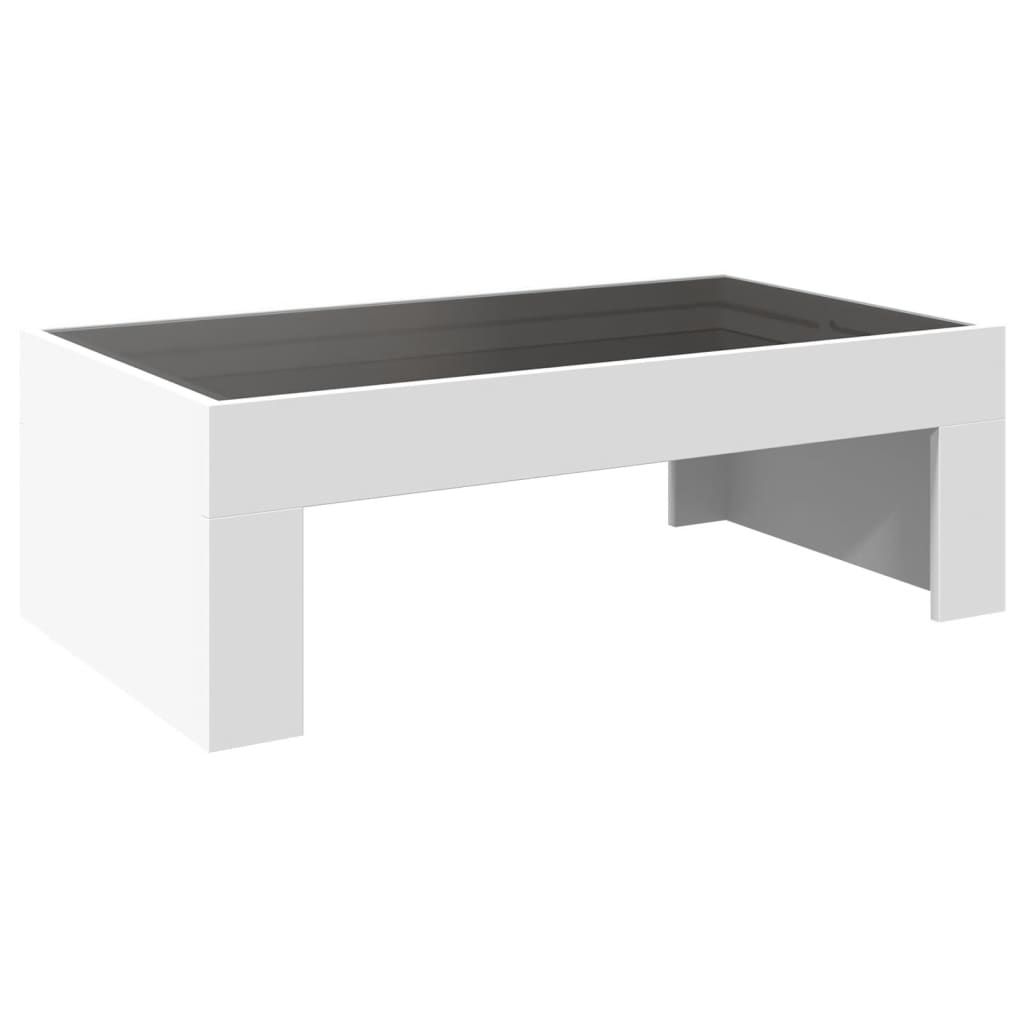 Coffee Table with Infinity LED White 90x50x30 cm