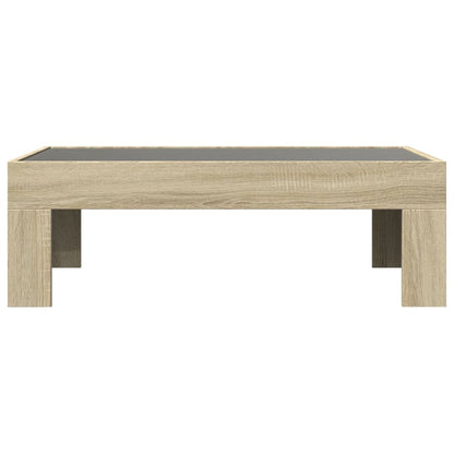 Coffee Table with Infinity LED Sonoma Oak 90x50x30 cm