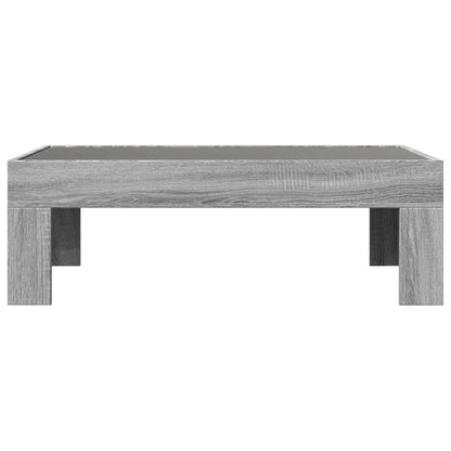 Coffee Table with Infinity LED Grey Sonoma 90x50x30 cm