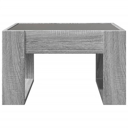 Coffee Table with Infinity LED Grey Sonoma 50x53x30 cm