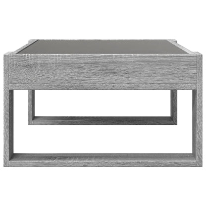 Coffee Table with Infinity LED Grey Sonoma 70x53x30 cm
