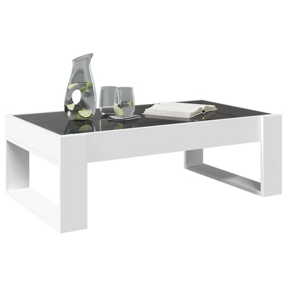 Coffee Table with Infinity LED White 90x53x30 cm