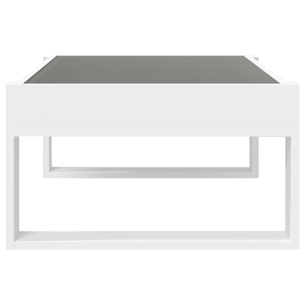 Coffee Table with Infinity LED White 90x53x30 cm