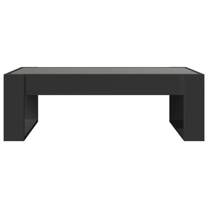 Coffee Table with Infinity LED Black 90x53x30 cm