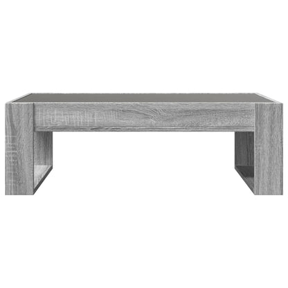 Coffee Table with Infinity LED Grey Sonoma 90x53x30 cm